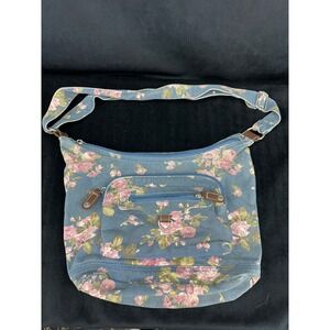 Joe Boxer Blue Floral Purse Vintage 90's Denim Cottage Core Soft Girl Fairy Y2k